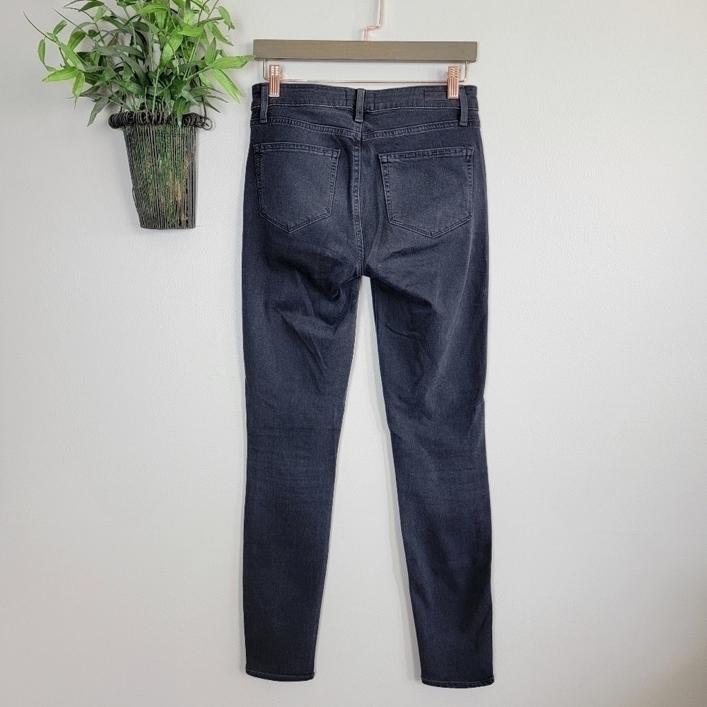 Paige 27 Hoxton Ultra Skinny Faded Black Fog Mid Rise Stretch Jegging Jeans - Picture 9 of 16